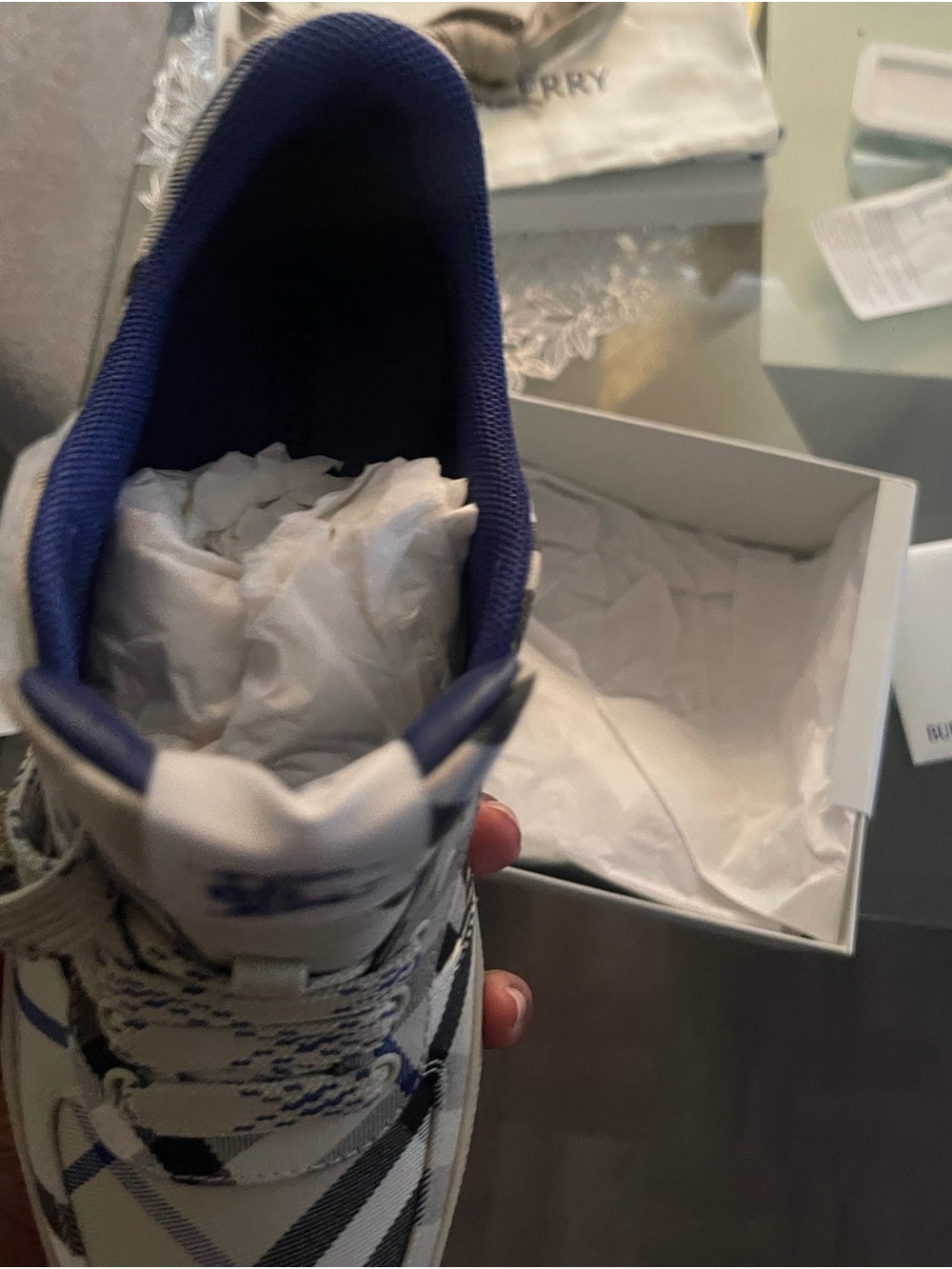 Burberry Lichen Check Low-Top Sneaker - Picture 12 of 12